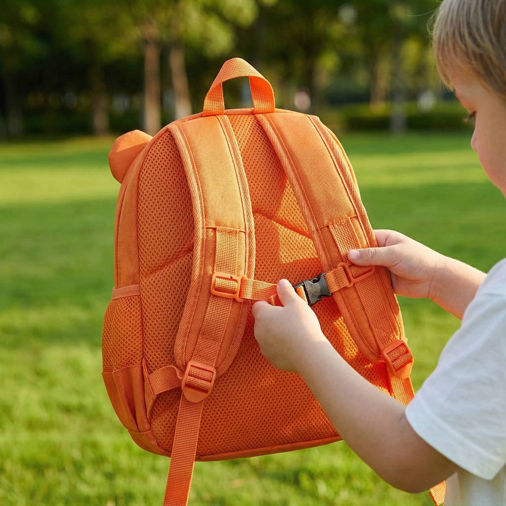 11-Inch Cartoon Tiger-Themed Kids Backpack