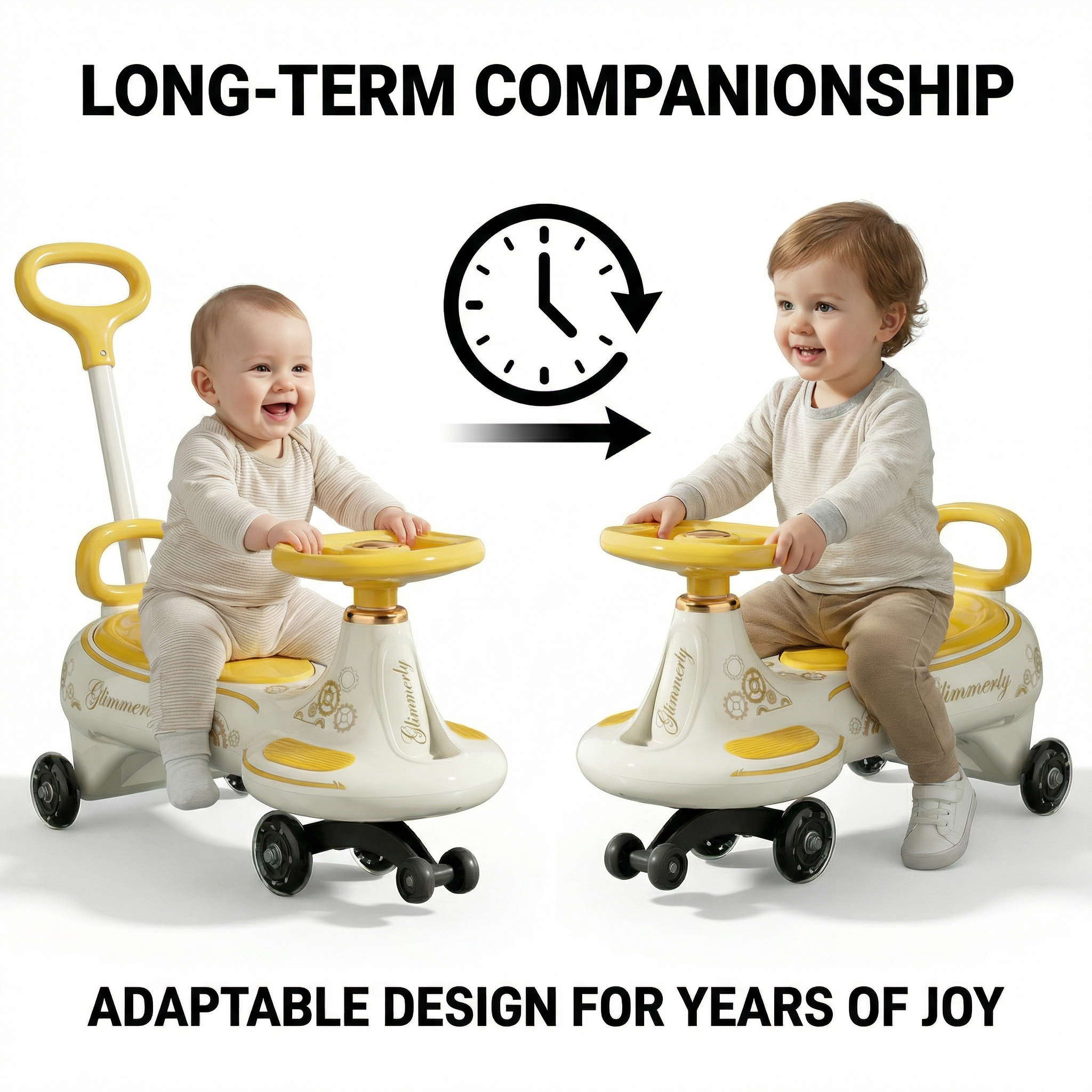 Premium children's twist car - Yellow