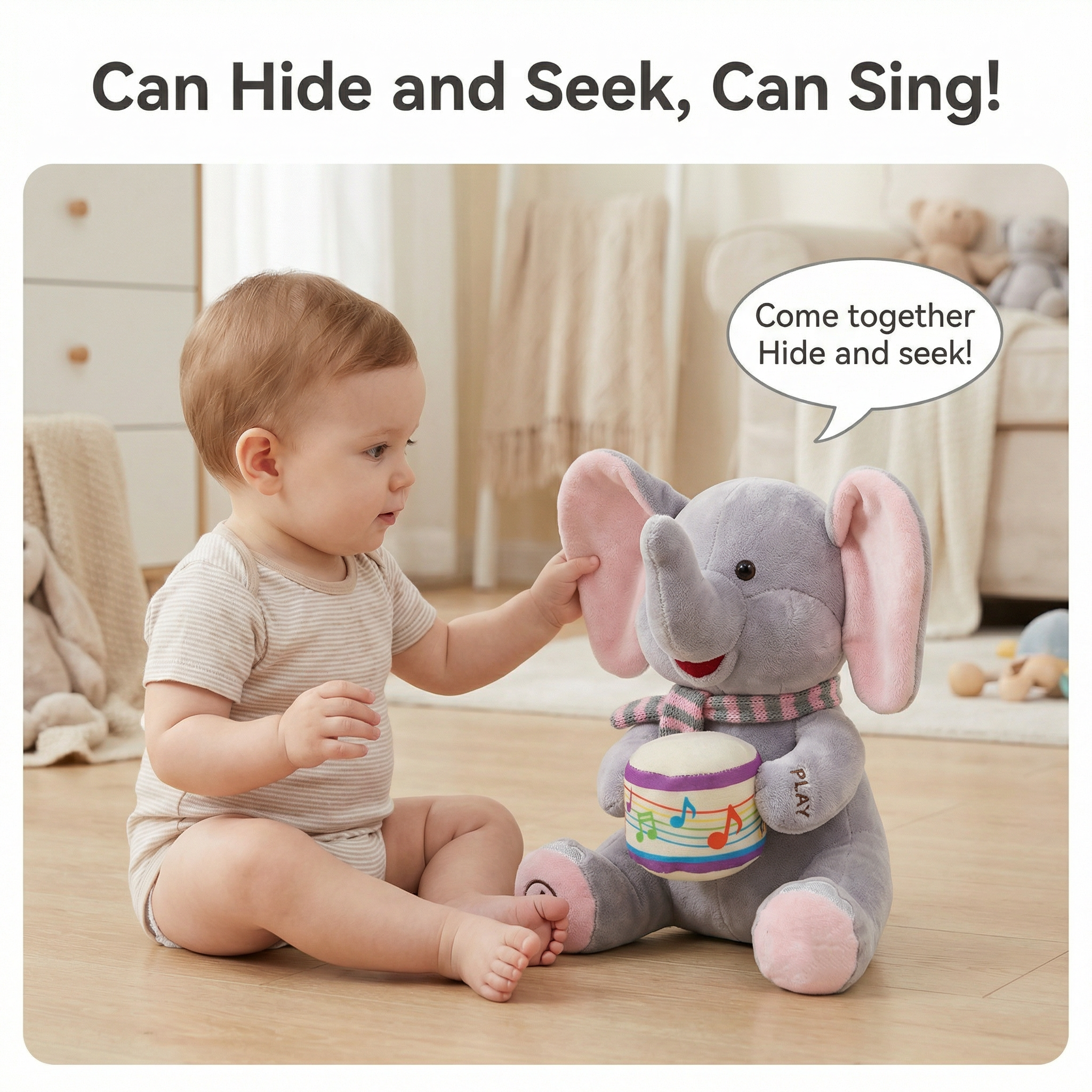 ✨🎊𝐼𝑛𝑡𝑒𝑟𝑎𝑐𝑡𝑖𝑣𝑒 𝑆𝑖𝑛𝑔𝑖𝑛𝑔 𝐸𝑙𝑒𝑝ℎ𝑎𝑛𝑡 𝑃𝑙𝑢𝑠ℎ – 𝑀𝑢𝑠𝑖𝑐𝑎𝑙 𝐻𝑖𝑑𝑒 & 𝑆𝑒𝑒𝑘 𝑇𝑜𝑦